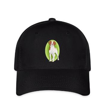 Brittany Dog Breton Pointing Dog Gift - Flexfit Cap - black - Front