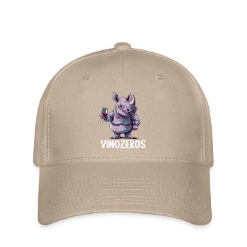 Vinozeros Weinkenner Weintrinker Weinliebhaber - Flexfit Cap - Khaki - Vorne