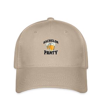 Bachelor Party mit Bier - Flexfit Cap - Khaki - Vorne