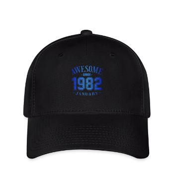 January 1982 - Birthday in January Awesome - Flexfit Cap - black - Front
