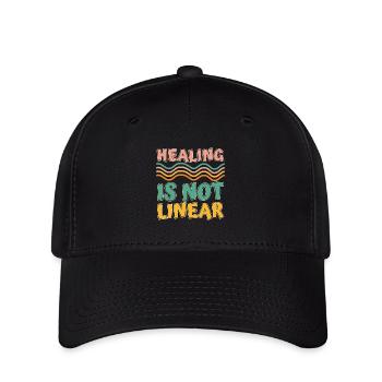 Psychiatrist Healing Is Not Linear Psychotherapy - Flexfit Cap - Schwarz - Vorne