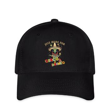Fiesta Alien Spruch Lustiger Mexiko Feiertag - Flexfit Cap - Schwarz - Vorne