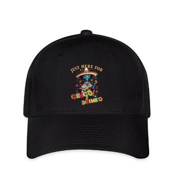 Fiesta Alien Spruch Lustiger Cinco de Mayo - Flexfit Cap - Schwarz - Vorne