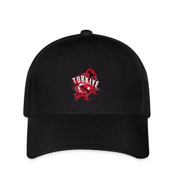 Türkiye Turkey flag jersey color game - Flexfit Cap - black - Front
