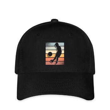 Kind Spielt Fußball - Flexfit Cap - Schwarz - Vorne