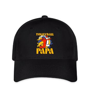Volleyball Papa - Flexfit Cap - Schwarz - Vorne