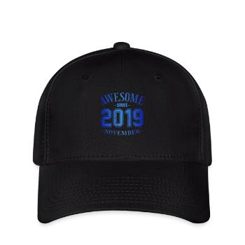 Novembre 2019 - Anniversaire en novembre Génial - Casquette Flexfit - noir - Devant