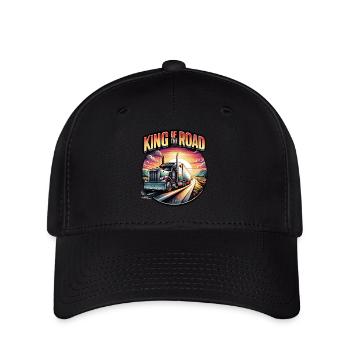 King of the Road - Truck Design. Truckers, truckers - Flexfit Cap - black - Front