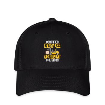 Certified Badass Forklift Operator Job Driver - Flexfit Cap - black - Front