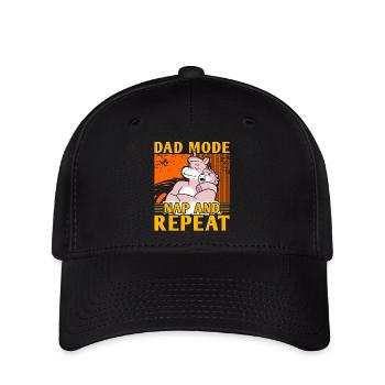 Mode papa : Sieste et répétition - Casquette Flexfit - noir - Devant