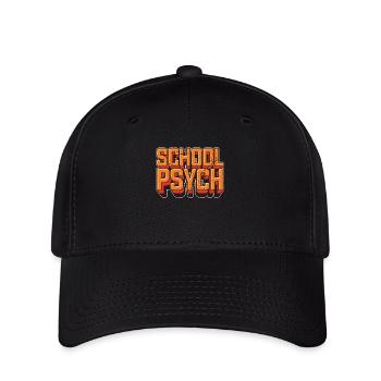 School Psych Counseling Psychology Teacher Psych - Flexfit Cap - black - Front