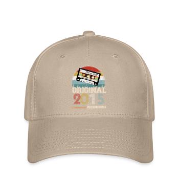 Jahrgang 2015 9 Jahre altes Geburtstagsgeschenk - Flexfit Cap - Khaki - Vorne