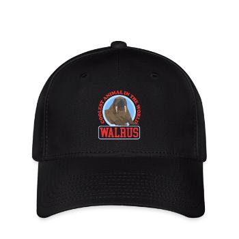Walross Walroß Walrus Walrosse Geschenk - Flexfit Cap - Schwarz - Vorne