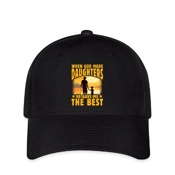 Quand Dieu a créé les filles, il m’a donné le meilleur - Casquette Flexfit - noir - Devant