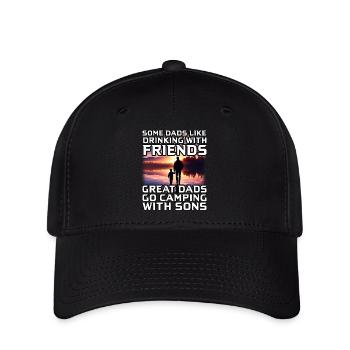 Tolle Väter gehen mit Söhnen campen - Flexfit Cap - Schwarz - Vorne