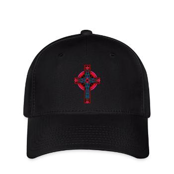 Croix Croix Crucifix Jésus Dieu Église - Casquette Flexfit - noir - Devant