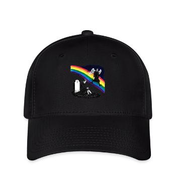 Fille papa Ange en deuil - Casquette Flexfit - noir - Devant
