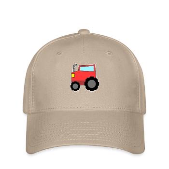 Traktor rot - Flexfit Cap - Khaki - Vorne
