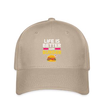 Cheeseburger - Flexfit Cap - Khaki - Vorne