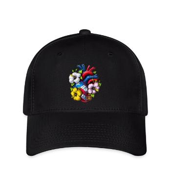 Puerto Rico Boricua Herz - Flexfit Cap - Schwarz - Vorne