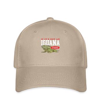 Leguan Reptilien Leguane Eidechse Geschenk - Flexfit Cap - Khaki - Vorne