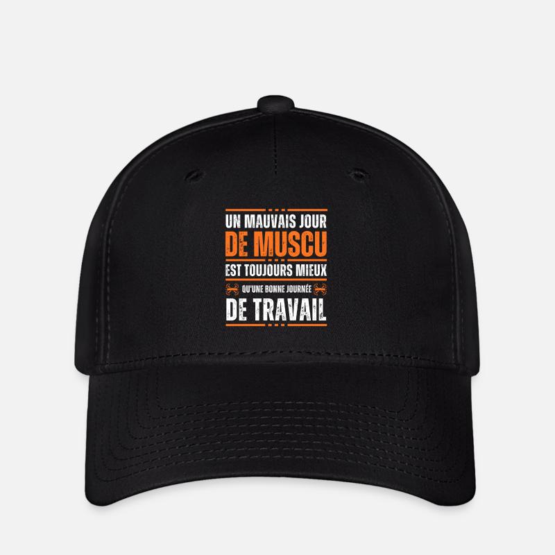 Un mauvais jour de muscu Idée cadeau - Casquette Flexfit - noir
