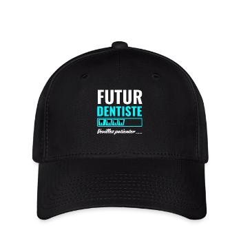 Futur dentiste - Casquette Flexfit - noir - Devant