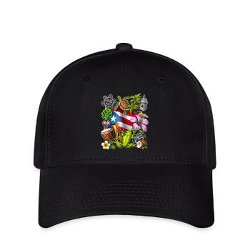 Puerto Rico Boricua Pride - Flexfit Cap - Schwarz - Vorne