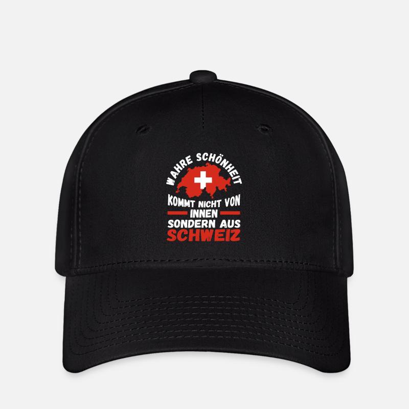 Swiss Switzerland - Flexfit Cap - black