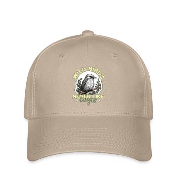 Observation des oiseaux sauvages Les oiseaux sauvages n’aiment jamais les cages - Casquette Flexfit - kaki - Devant
