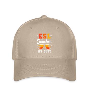 Englischlehrerin Englisch Lehrer - Flexfit Cap - Khaki - Vorne
