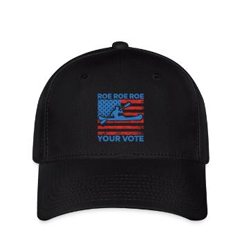 Roe roe roe your vote Pro Choice Feminist Row US F - Flexfit Cap - black - Front