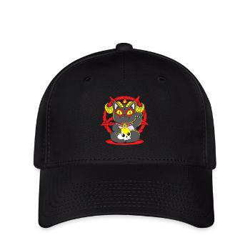 Maneki Neko Japan Glücksbringer - Flexfit Cap - Schwarz - Vorne