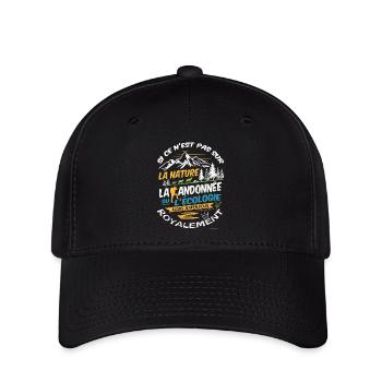 Randonneur - Nature Randonnée ou Écologie - Casquette Flexfit - noir - Devant