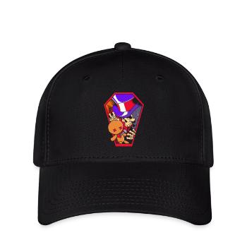 Squelette vaudou - Casquette Flexfit - noir - Devant