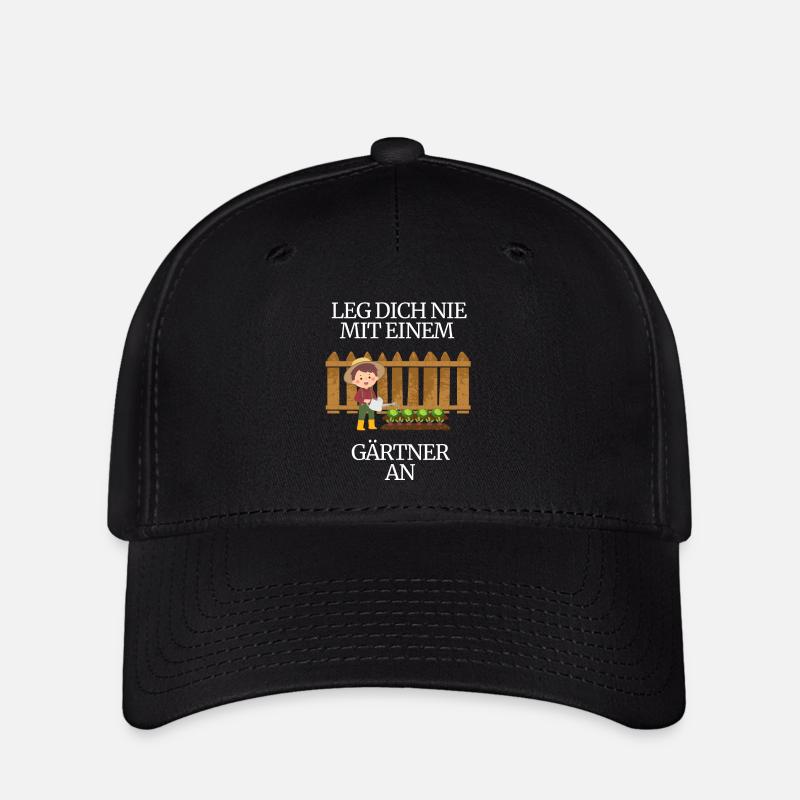 Lustiger Gärtner Spruch für Gartenarbeit - Flexfit Cap - Schwarz