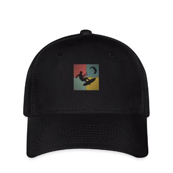 Kitesurf Kiteboard Kitesurfing Kite Surf Board - Flexfit Cap - black - Front