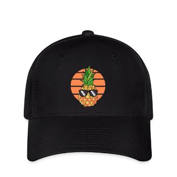 Ananas - Flexfit Cap - Schwarz - Vorne