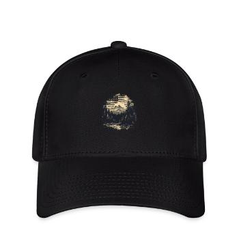United States American Flag Landscape Forest - Flexfit Cap - black - Front