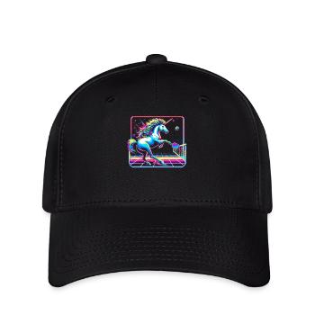 Pickleball-Enthusiast, Einhorn-Liebhaber, Paddelsp - Flexfit Cap - Schwarz - Vorne