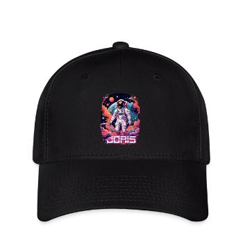 JORIS - Beautiful boy name with cool astronaut - Flexfit Cap - black - Front