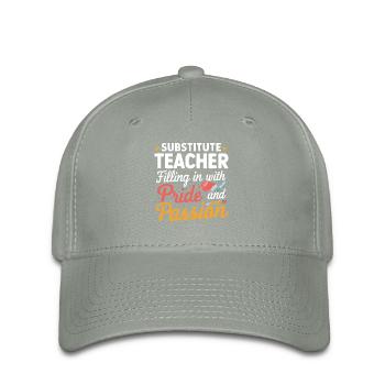 Des enseignants suppléants sympas - Casquette Flexfit - gris vert - Devant