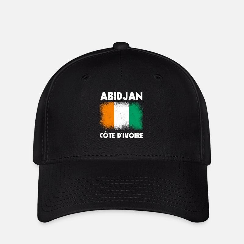 Abidjan, Côte d'Ivoire - Flexfit Cap - black