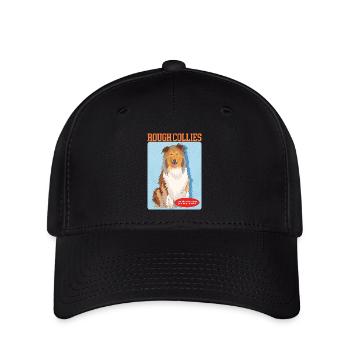 Collie Dogs Longhair Collie Gift - Flexfit Cap - black - Front