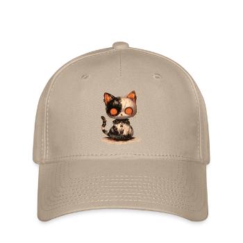 Poupée chat gothique Grunge E-Girl chat cadeau - Casquette Flexfit - kaki - Devant