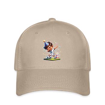 Fußball Geburtstag Kinder - Flexfit Cap - Khaki - Vorne