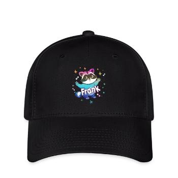 FRANK - Beau nom de garçon avec un raton laveur mignon - Casquette Flexfit - noir - Devant
