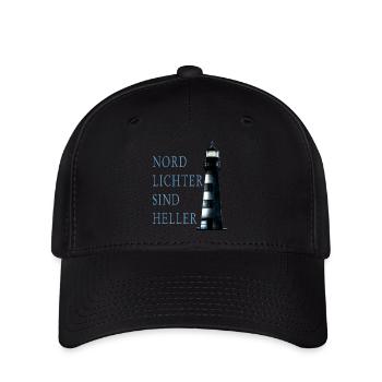 Northern Lights with Lighthouse - Flexfit Cap - black - Front