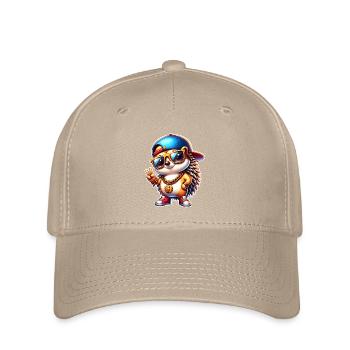 Igel Cool Goldkette - Flexfit Cap - Khaki - Vorne