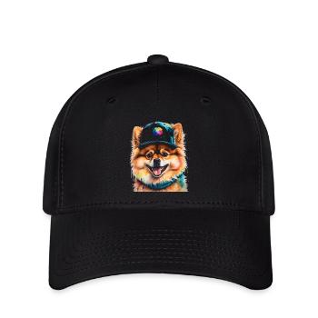 Pomeranian Pomeranian Snapback Cap Dog Print - Flexfit Cap - black - Front
